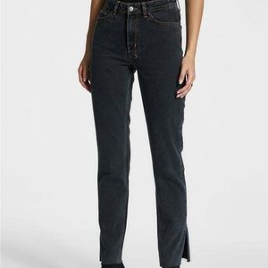 NEW Ksubi Melrose Raven Split Hem Jeans